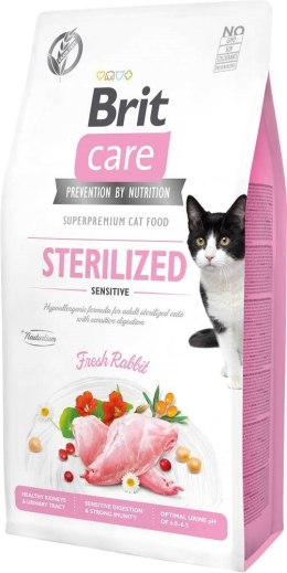 BRIT CARE Cat Grain-Free Sterilised Sensitive - karma dla kotów wysterylizowanych - 7kg