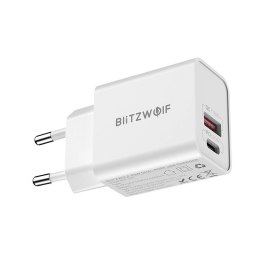 BlitzWolf Ładowarka sieciowa Blitzwolf BW-S20, USB, USB-C, 20W (biała)