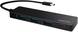 Hub USB-C 3.1 4-porty ultra slim, czarny
