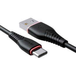 Vipfan Kabel USB do USB-C Vipfan Anti-Break X01, 3A, 1m (czarny)
