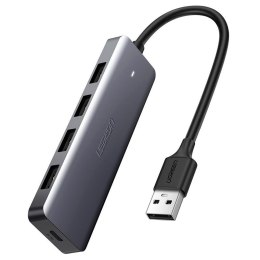 UGREEN Adapter 4w1 UGREEN Hub USB do 4x USB 3.0 + USB-C 	CM219(szary)