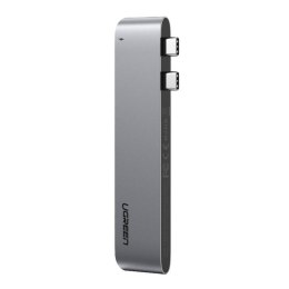 UGREEN Adapter 6 w 2 UGREEN CM251 Hub USB-C dla MacBook Air / Pro (szary)
