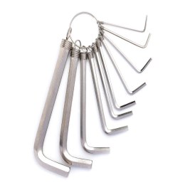 Deli Tools Zestaw kluczy imbusowych Deli Tools EDL3100, 1.5-10mm (srebrny)
