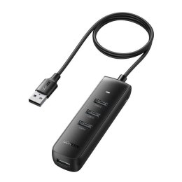 UGREEN Adapter 4w1 UGREEN CM416 Hub USB do 4x USB 0.25m (czarny)
