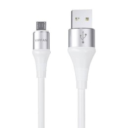 Vipfan Kabel USB do Micro USB Vipfan Colorful X09, 3A, 1.2m (biały)