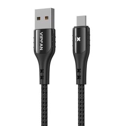 Vipfan Kabel USB do Micro USB Vipfan Colorful X13, 3A, 1.2m (czarny)