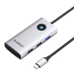 Orico Stacja dokująca HUB 5w1 Orico USB-C, HDMI, 2xUSB (srebrna)