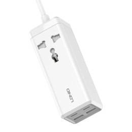 LDNIO Listwa zasilająca z 1 gniazdem AC, 2x USB, 2x USB-C LDNIO SC1418, EU/US, 2500W (biała)