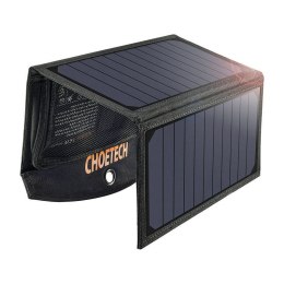 Choetech Składana ładowarka solarna Choetech SC001 19W 2xUSB (czarna)
