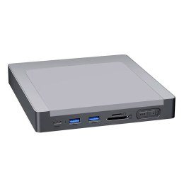 INVZI Stacja dokująca / Hub USB-C do iMac INVZI MagHub 8w1 z kieszenią SSD (szara)