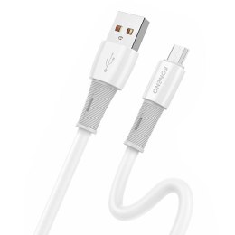 Foneng Kabel USB do Micro Foneng X86 elastyczny 3A, 1.2m (biały)