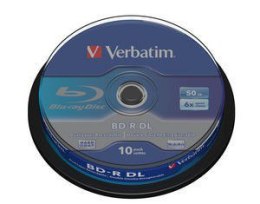BD-R DL VERBATIM 50 GB 6x Cake 10 szt.