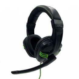 Słuchawki z mikrofonem MEDIA-TECH Czarno-zielony MT3602