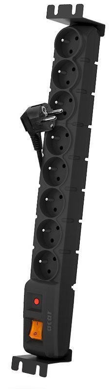 Listwa zasilająca ACAR S8 FA Rack (3 m) Czarny