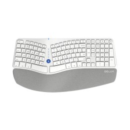 Delux Ergonomiczna klawiatura bezprzewodowa Delux GM901D BT+2.4G (biała)