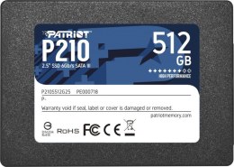 Dysk SSD PATRIOT P210 2.5″ 512 GB SATA III (6 Gb/s) 520MB/s 430MS/s