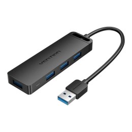 Vention Hub USB 3.0 z 4 portami i zasilaczem Vention CHLBB 0,15 m, czarny