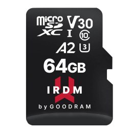 Goodram Karta GoodRam IRDM MicroSDXC 64 GB Class 10 UHS-I/U3 A2 V30 (IR-M2AA-0640R12)