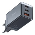 Mcdodo Ładowarka sieciowa GaN Mcdodo CH-1544, 2x USB-C, 1x USB, 67W + kabel USB-C do USB-C (czarna)