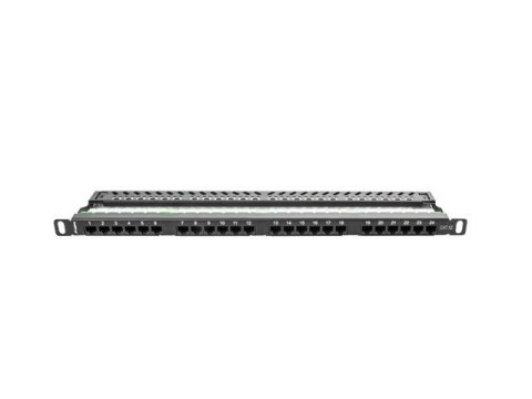 Patch panel Lanberg PPU5-0024-B (0.5U; 19"; kat. 5e; UTP; 24xRJ-45)