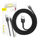 Baseus Kabel Lightning USB Baseus Cafule 1,5A 2m (szaro-czarny)