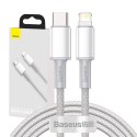 Baseus Kabel USB-C do Lightning Baseus High Density Braided, 20W, PD, 2m (biały)