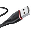 Vipfan Kabel USB do USB-C Vipfan Anti-Break X01, 3A, 1m (czarny)