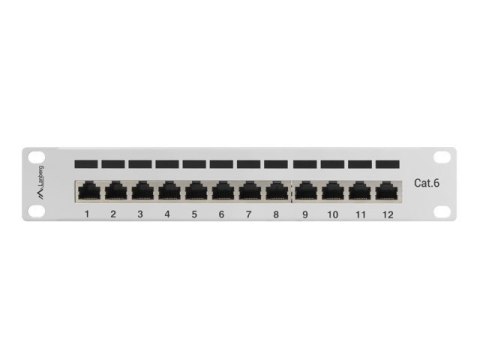 Patch panel Lanberg PPF6-9012-S (1U; 10"; kat. 6; FTP; 12xRJ-45)