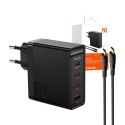 Mcdodo Ładowarka sieciowa McDodo GAN 3xUSB-C + USB, 100W + kabel 2m (czarna)