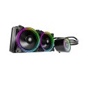 Darkflash Chłodzenie wodne komputera AiO Darkflash TR240 RGB 2x 120x120 (czarne)