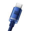 Baseus Kabel USB do USB-C Baseus Crystal Shine, 100W, 1.2m (niebieski)