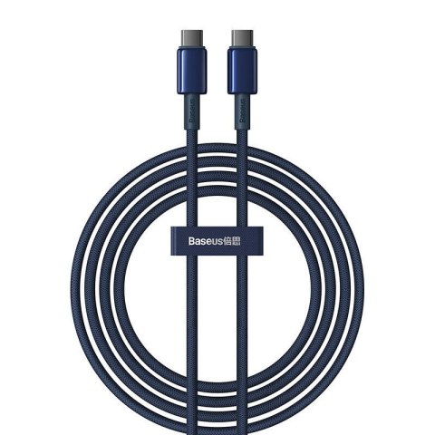 Baseus Kabel USB-C do USB-C Baseus Tungsten Glod, 100W, 2m (niebieski)