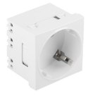 LANBERG AC 45x45 socket 230V single SCHUKO adapter white