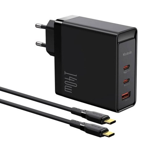 Mcdodo Ładowarka sieciowa GaN 140W Mcdodo CH-2913 2x USB-C, USB-A (czarna)