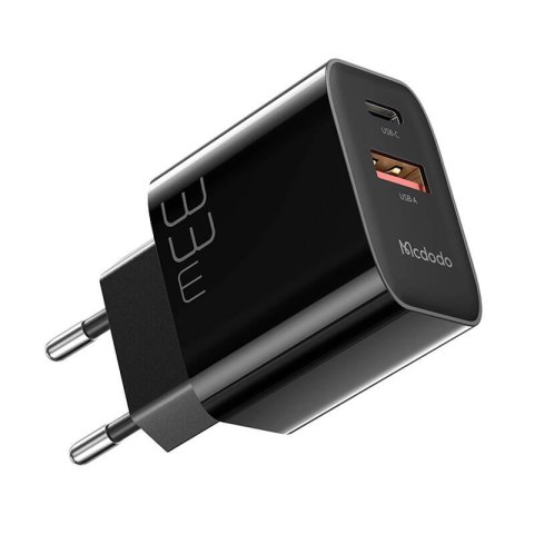 Mcdodo Ładowarka sieciowa GaN 33W Mcdodo CH-0921 USB-C, USB-A (czarna)