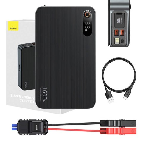 Baseus Powerbank / Rozrusznik Baseus Super Energy PRO Car Jump Starter, 1600A, USB (czarny)