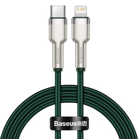 Baseus Kabel USB-C do Lightning Baseus Cafule, PD, 20W, 1m (zielony)