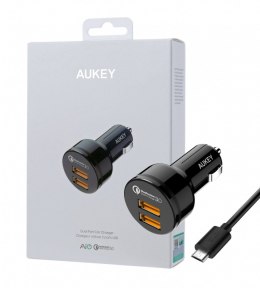 Ładowarka AUKEY 2x USB 3.0 Czarny CC-T8