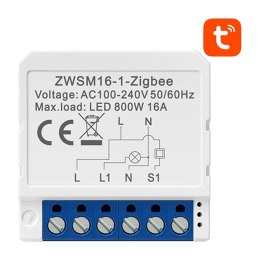 Avatto Inteligentny przełącznik dopuszkowy ZigBee Avatto ZWSM16-W1 TUYA