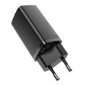 Baseus Ładowarka sieciowa Baseus GaN2 Lite, USB + USB-C, 65W, EU (czarna)