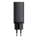 Baseus Ładowarka sieciowa Baseus GaN2 Lite, USB + USB-C, 65W, EU (czarna)