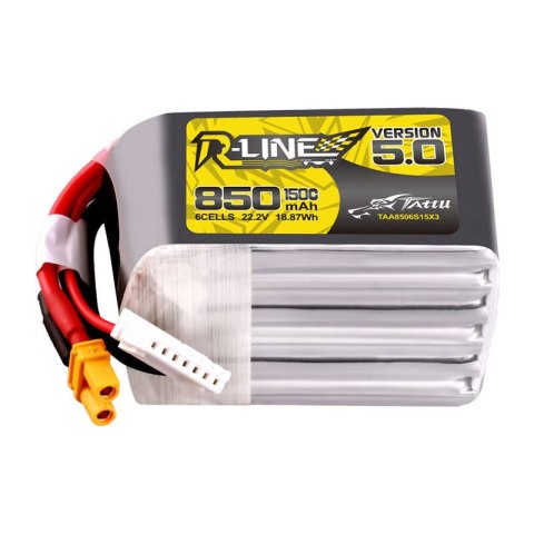 Tattu Tattu R-Line Wersja 5.0 850mAh 22.2V 6S1P 150C Lipo XT30U-F