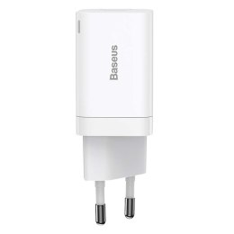 Baseus Ładowarka sieciowa Baseus Super Si Pro Quick Charger USB + USB-C 30W (biała)
