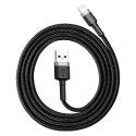 Baseus Kabel Lightning USB Baseus Cafule 2,4A 1m (szaro-czarny)