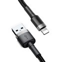 Baseus Kabel Lightning USB Baseus Cafule 2,4A 1m (szaro-czarny)