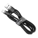 Baseus Kabel Lightning USB Baseus Cafule 2,4A 1m (szaro-czarny)