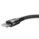 Baseus Kabel Lightning USB Baseus Cafule 2,4A 1m (szaro-czarny)