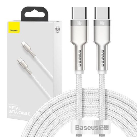 Baseus Kabel USB-C do USB-C Baseus Cafule, 100W, 2m (biały)