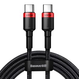 Baseus Kabel USB-C do USB-C Baseus Cafule, QC 3.0, PD 2.0, 100W, 5A, 2m (czerwono-czarny)