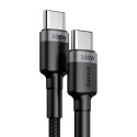 Baseus Kabel USB-C do USB-C Baseus Cafule, QC 3.0, PD 2.0, 100W, 5A, 2m (szaro-czarny)